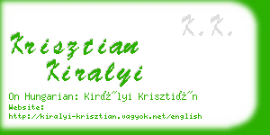 krisztian kiralyi business card